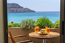 The sunset in Alianthos Beach Hotel